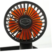 Üniversal Oto Ofis Araç İçi Torpido Üstü Vantilatör Çift Başlıklı USB Girişli 2 Kademeli Soğutucu Fan 360° Dönebilen Ultra Sessiz Oynar Başlıklı Araç Fanı - 6