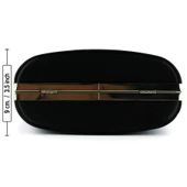 Erkan Saçmacı Siyah Saten Taşlı Gümüş Metal Saplı Zincir Askılı Abiye Çanta - 6