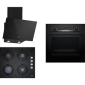 Siyah 3 Lü Ankastre Set 265 ( HBF514BB1T - POP6C6O10O - DWK63PJ60T (61T) ) - 1