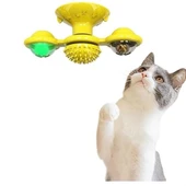 BUFFER® Pet Malzemeleri Vantuzlu Fırıldak Toplu Dönen Şeffaf Depo Tasarım İnteraktif Kedi Oyuncağı thumbnail 4