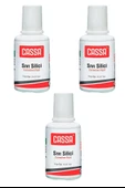 Sıvı Silici Daksil 3 Adet Cassa 18 ml Fırçalı Sıvı Düzeltici Daksil Yazı Düzeltici Okul Ofis Büro Fırça Uçlu Daksil - 1