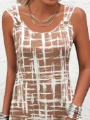 Lucky Life Kadın Askılı Kuş Gözü Detaylı Desenli Süprem Elbise thumbnail 1