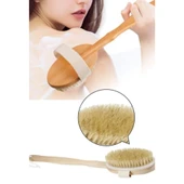 Mucit Home Doğal At Kılı Banyo Sırt Kesesi Uzun Sökülebilir Saplı Yumuşak Fırçalı Doğal Kese Ahşap Saplı - 2