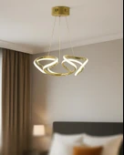 TT307-40-SR TT Aydınlatma Helezon Modeli Sarı Kaplama Led Avize thumbnail 3