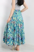 Desenli Viskon Etek Yeşil - 6