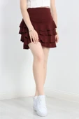 Katlı Etek Bordo - 1