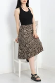 Asimetrik Kesim Etek Leopar - 4
