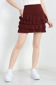 Katlı Etek Bordo - 3