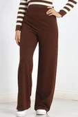 Pensli Geniş Kesim Pantolon Kahve - 5