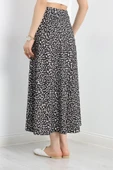 Desenli Midi Etek Siyahçiçek - 6