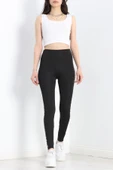 Şeritli Dalgıç Tayt Siyah - 6