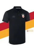 Galatasaray Orj. Lisanslı 5 Yıldızlı Polo Yaka Siyah T-Shirt + Bileklik Set Hediyelik Ahşap Kutulu - 4