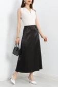 Uzun Saten Etek Siyah - 4