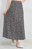 Desenli Midi Etek Siyahçiçek - 5