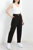 Havuç Paça Pantolon Siyah - 2