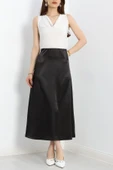 Uzun Saten Etek Siyah - 2