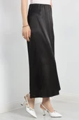 Uzun Saten Etek Siyah - 5