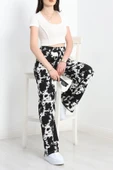 Desenli Bürümcük Bol Pantolon Siyah - 4