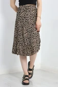 Asimetrik Kesim Etek Leopar - 2