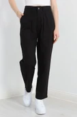 Havuç Paça Pantolon Siyah - 1