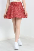 Kloş Şort Etek Kırmızı thumbnail 3