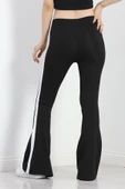 Tek Şeritli İspanyol Paça Tayt Siyah - 7