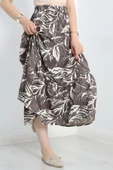 Desenli Viskon Etek Kahveekru - 3