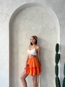 Çingene keten etek turuncu s24808 thumbnail 3