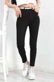 Süper Likralı Dar Paça Kot Pantolon Siyah - 4