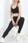 Tül Detaylı Tayt Siyah - 5