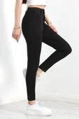 Süper Likralı Dar Paça Kot Pantolon Siyah - 3