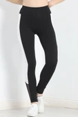 Tül Detaylı Tayt Siyah - 2