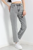 Straight Kot Pantolon Gri - 5