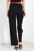 Zra Krep Çımalı Palazzo Pantolon Siyah - 7