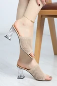 7 Cm Topuklu Terlik Açıkkahve - 1