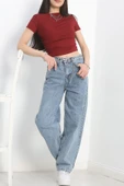 Baggy Kot Pantolon Çelikmavi1 - 6