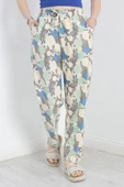 Desenli Dokuma Pantolon Mintçiçek - 1