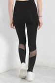 Tül Detaylı Dalgıç Tayt Siyah thumbnail 3