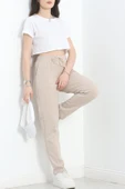 Double Face Çımalı Eşofman Altı Bej thumbnail 2