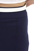 Zra Krep Çımalı Palazzo Pantolon Lacivert - 4