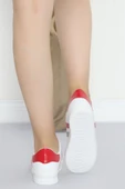 Şeritli Günlük Ayakkabı Beyazkırmızı thumbnail 8