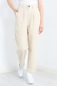 Havuç Paça Pantolon Krem - 2