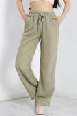 Gabardin Tensel Kumaş Kot Pantolon Haki - 5