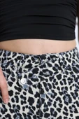 Yırtmaçlı Palazzo Kot Pantolon Leopar thumbnail 4