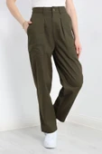 Havuç Paça Pantolon Haki - 2