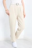 Havuç Paça Pantolon Krem - 1