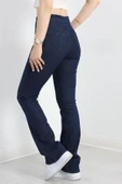 Cepsiz İspanyol Paça Kot Pantolon Koyumavi - 6
