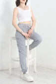 Paça Lastikli Çımalı Eşofman Altı Gri - 4