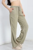 Gabardin Tensel Kumaş Kot Pantolon Haki - 3