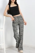 Yırtmaçlı Palazzo Kot Pantolon Leopar thumbnail 7
